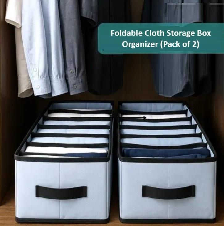 Foldable Storage Box Organizer (Pack of 2)